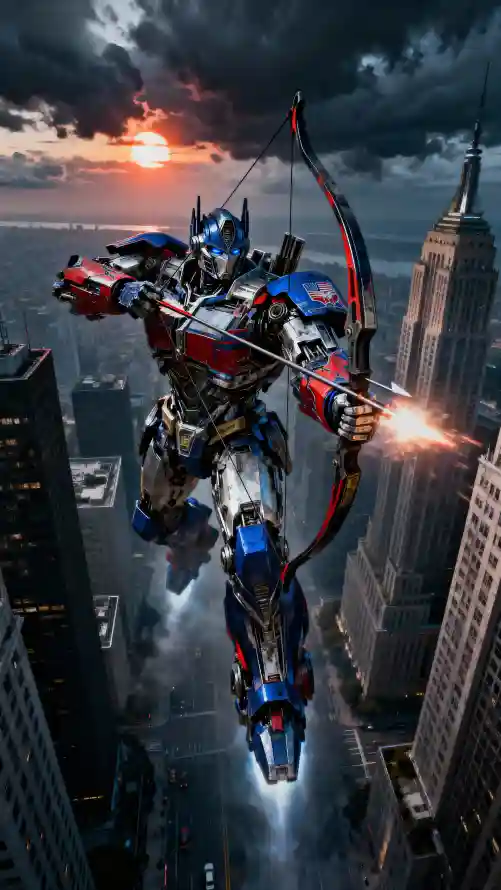 4k城市壁纸 - 夕阳 - 机甲 - 炫酷「哲风壁纸」