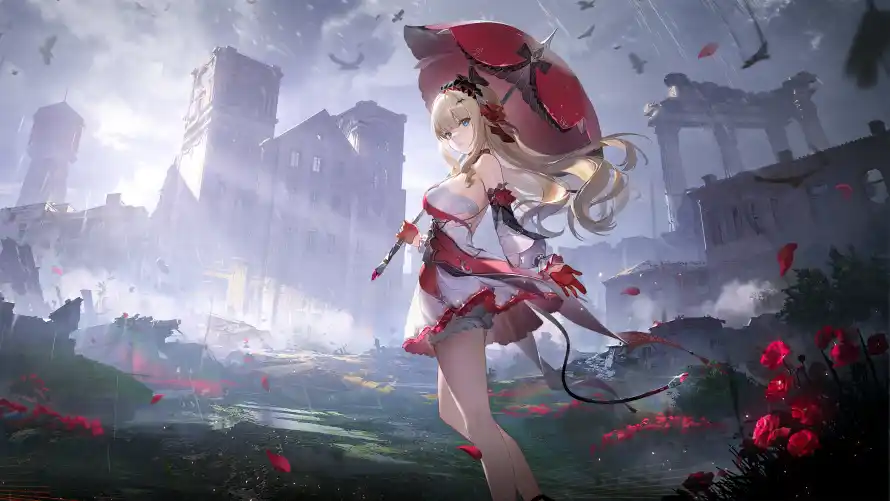 4k少女壁纸 - 废墟 - 玫瑰 - 红帽「哲风壁纸」 4k少女壁纸 - 废墟 - 玫瑰 - 红帽「哲风壁纸」