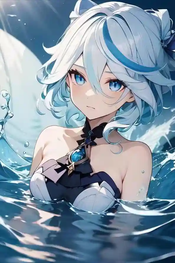 4k原神壁纸 - 水 - 猫 - 少女「哲风壁纸」