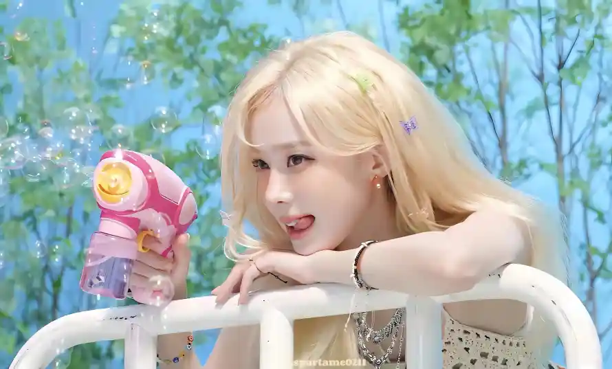 4k爱豆壁纸-泡泡机和绿植-浅色穿搭壁纸分享「哲风壁纸」