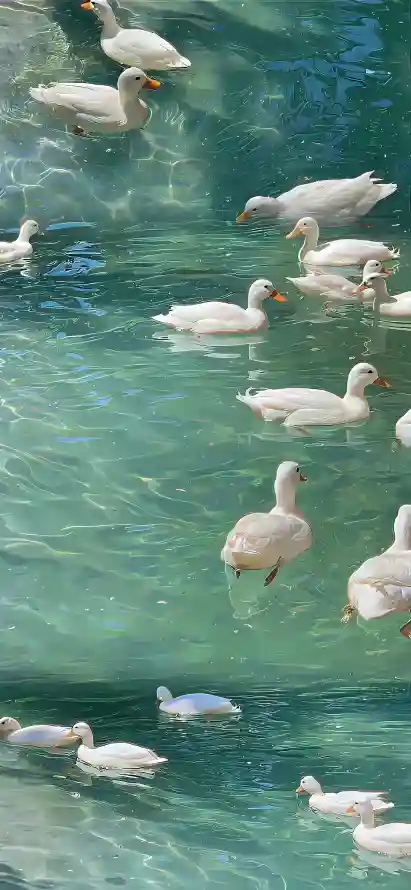 4k家禽壁纸 - 水面 - 清澈 - 游动「哲风壁纸」