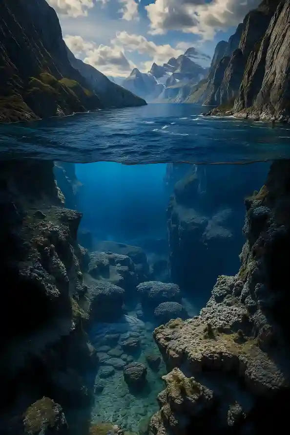 4k天空壁纸 - 山脉 - 海底 - 海水「哲风壁纸」