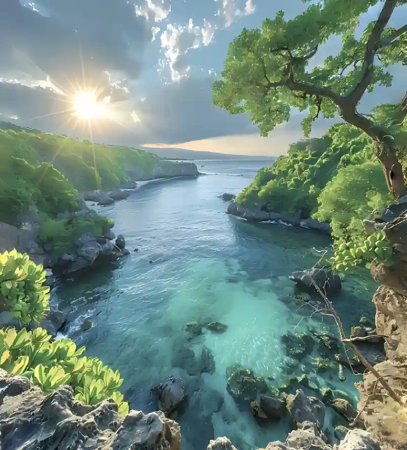 4k岩石壁纸 - 树木 - 海岸 - 湖水「哲风壁纸」