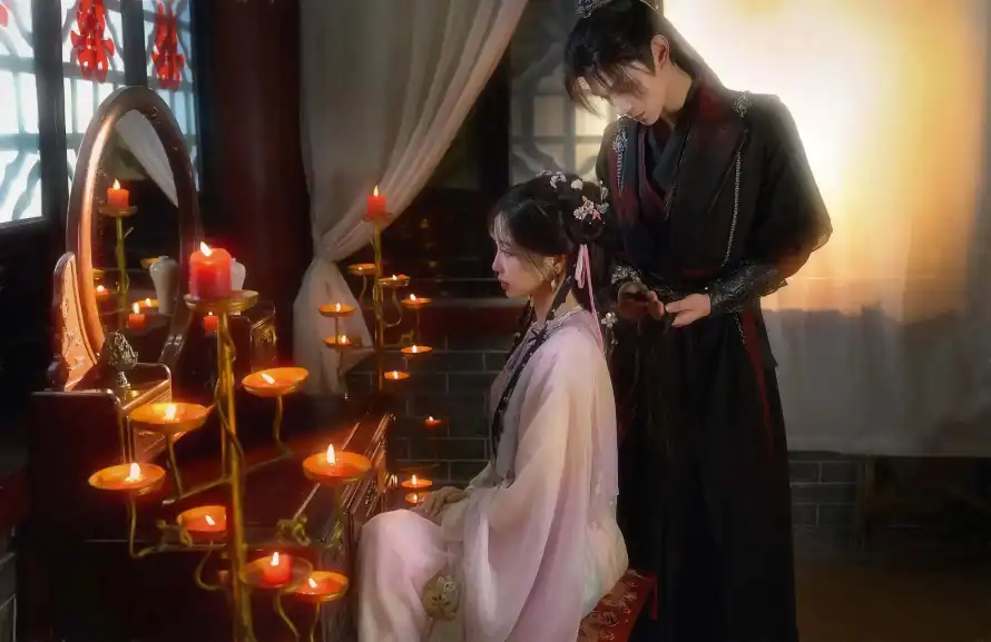 4k古装壁纸 - 古风 - 梳头 - 蜡烛「哲风壁纸」