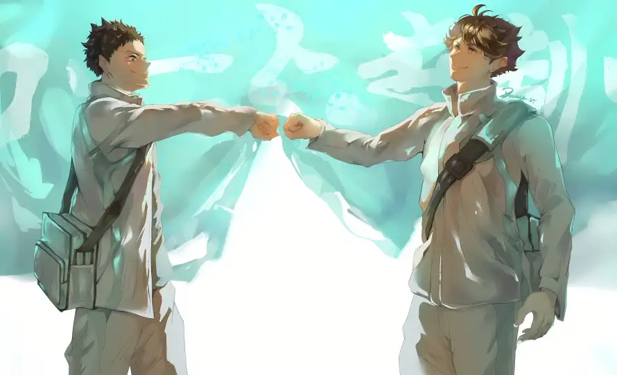 4k击拳壁纸 - 校服 - 及川彻 - 岩泉一「哲风壁纸」 4k击拳壁纸 - 校服 - 及川彻 - 岩泉一「哲风壁纸」