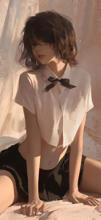 4kjk壁纸 - 动漫 - jk制服 - 白色衬衫「哲风壁纸」