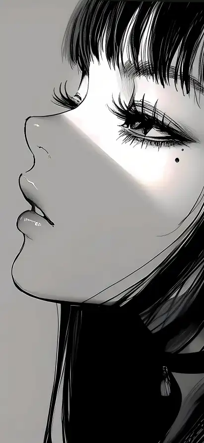 4k侧脸壁纸 - 光影 - 动漫 - 泪痣「哲风壁纸」