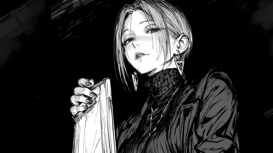 4k黑白壁纸 - 辣妹 - 二次元 - wallpaper「哲风壁纸」
