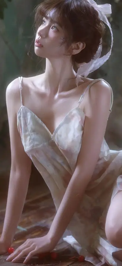 4k优雅壁纸 - 复古 - 美女 - 吊带裙「哲风壁纸」