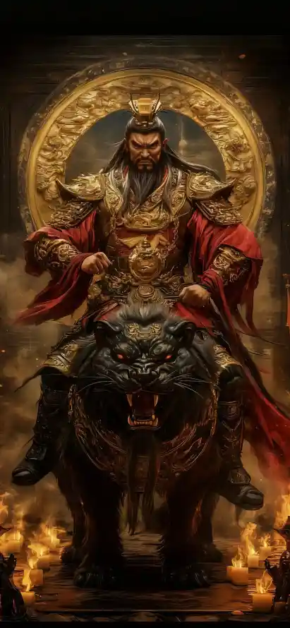 4k壁纸壁纸 - 火焰 - 红衣 - 财神「哲风壁纸」