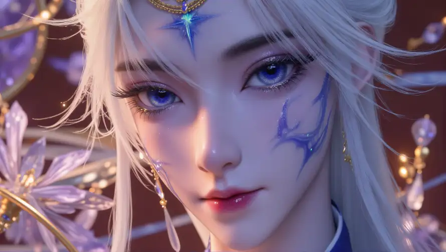 4k仙侠壁纸 - 星纹 - 白发 - 莫仙「哲风壁纸」