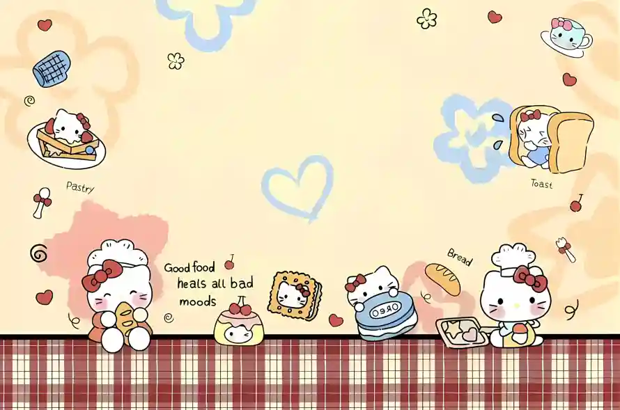 4k卡通壁纸 - 可爱 - 爱心 - 美食「哲风壁纸」