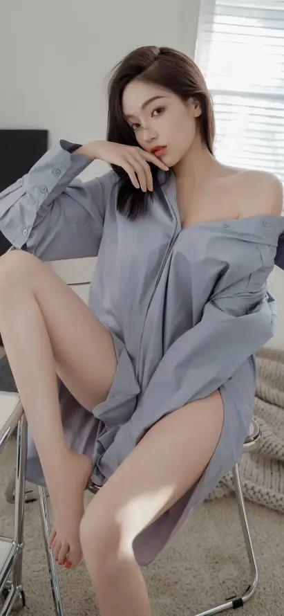 4k休闲壁纸 - 坐姿 - 室内 - 性感「哲风壁纸」