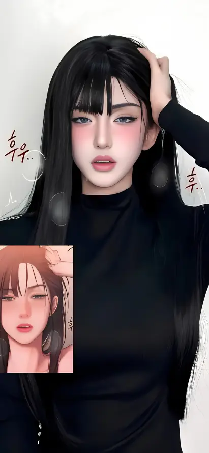 4k尤娜壁纸 - 韩漫 - 黑长直 - 黑色上衣「哲风壁纸」