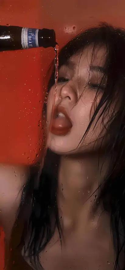 4k性感壁纸 - 湿发 - 美女 - 饮料「哲风壁纸」