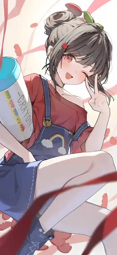 4k元气壁纸 - 飘带 - 二次元 - 牛奶瓶「哲风壁纸」