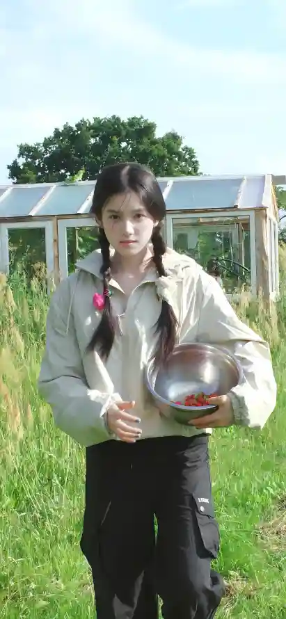 4k温室壁纸 - 草地 - 张婧仪 - 麻花辫「哲风壁纸」