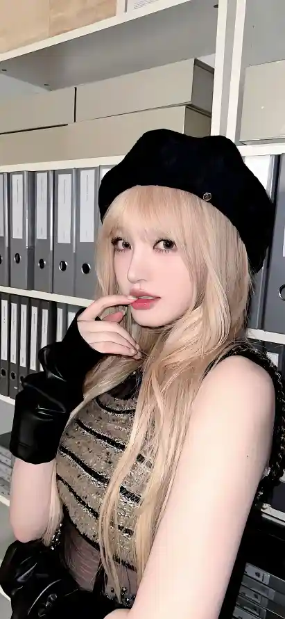 4k柜子壁纸 - 金发 - 贝雷帽 - 金志恒「哲风壁纸」