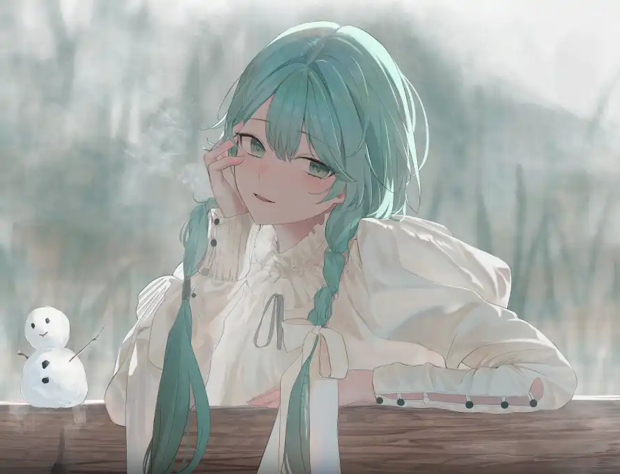 4k节约壁纸 - 雪人 - 二次元 - 双马尾「哲风壁纸」 4k节约壁纸 - 雪人 - 二次元 - 双马尾「哲风壁纸」