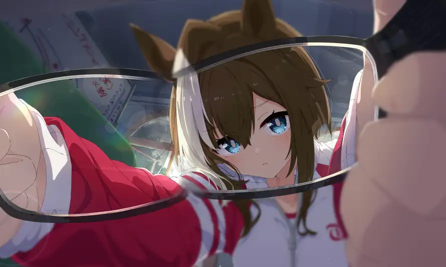 2k棕发壁纸-二次元和眼镜-里见光钻免费下载「哲风壁纸」