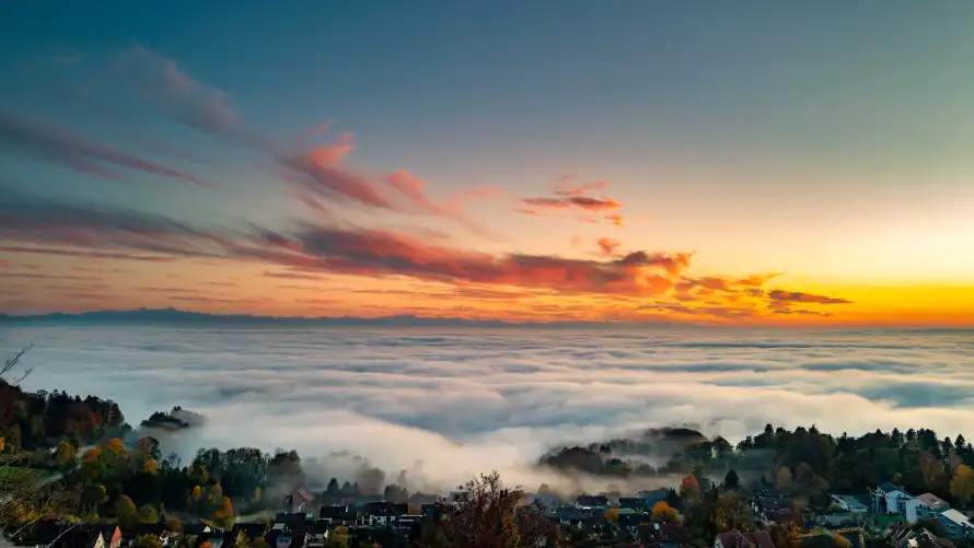 4k云层壁纸 - 云海 - 房屋 - 晚霞「哲风壁纸」 4k云层壁纸 - 云海 - 房屋 - 晚霞「哲风壁纸」