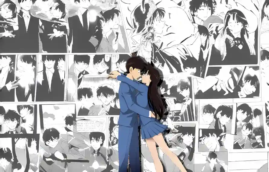 4k拥抱壁纸 - 二次元 - 毛利兰 - 工藤新一「哲风壁纸」