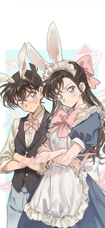 4k兔耳壁纸 - 情侣 - 二次元 - 女仆装「哲风壁纸」