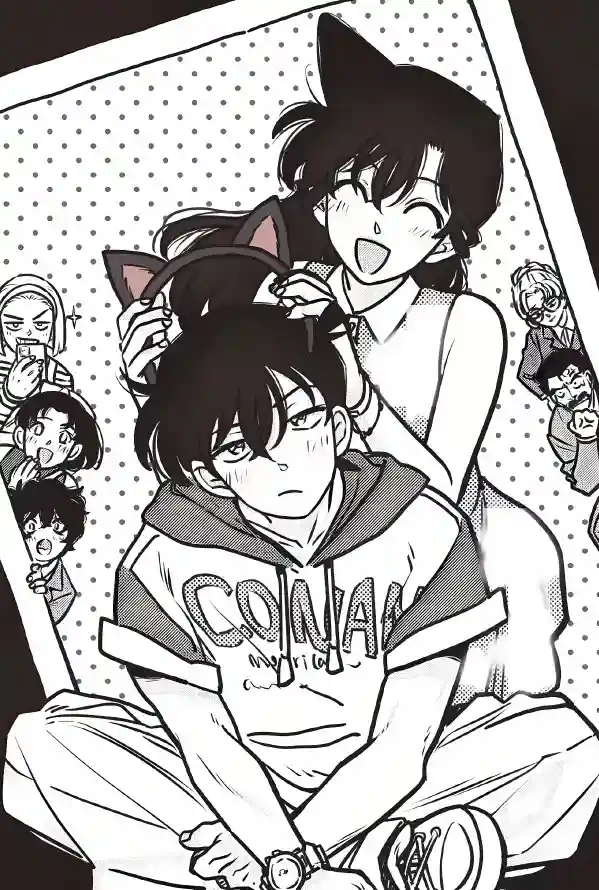 4k漫画壁纸 - 猫耳 - 黑白 - 毛利兰「哲风壁纸」