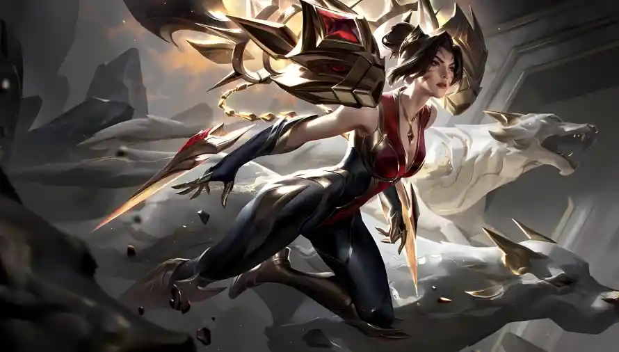 4k卡莎壁纸 - 白虎 - 战斗姿态 - 游戏角色「哲风壁纸」