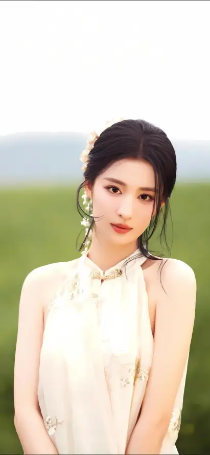 4k旗袍壁纸 - 清新 - 草原 - 草地「哲风壁纸」