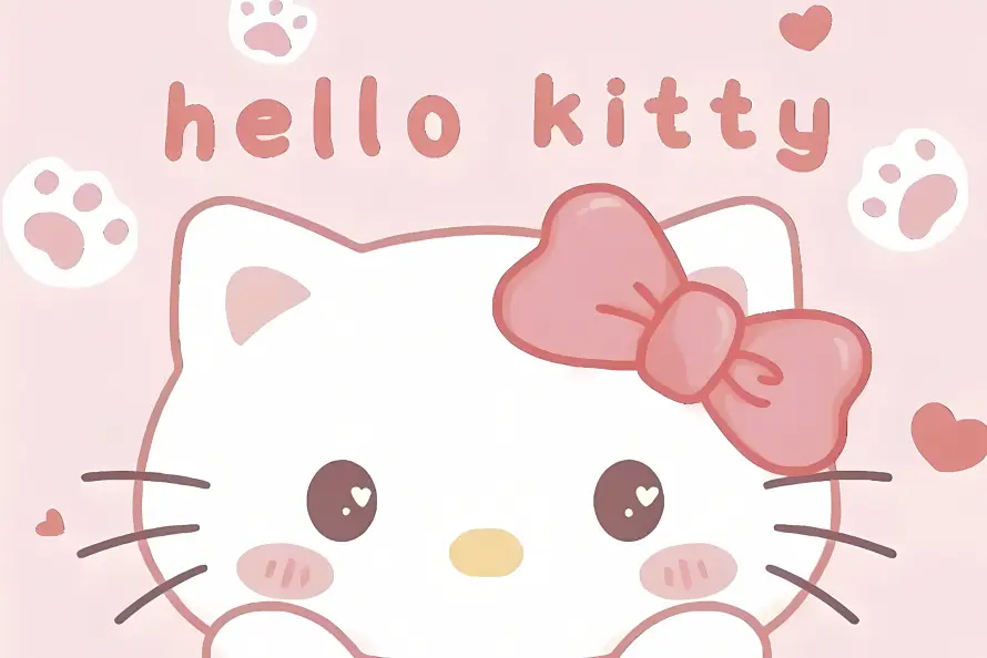 4k卡通壁纸 - 可爱 - 爪印 - 爱心「哲风壁纸」