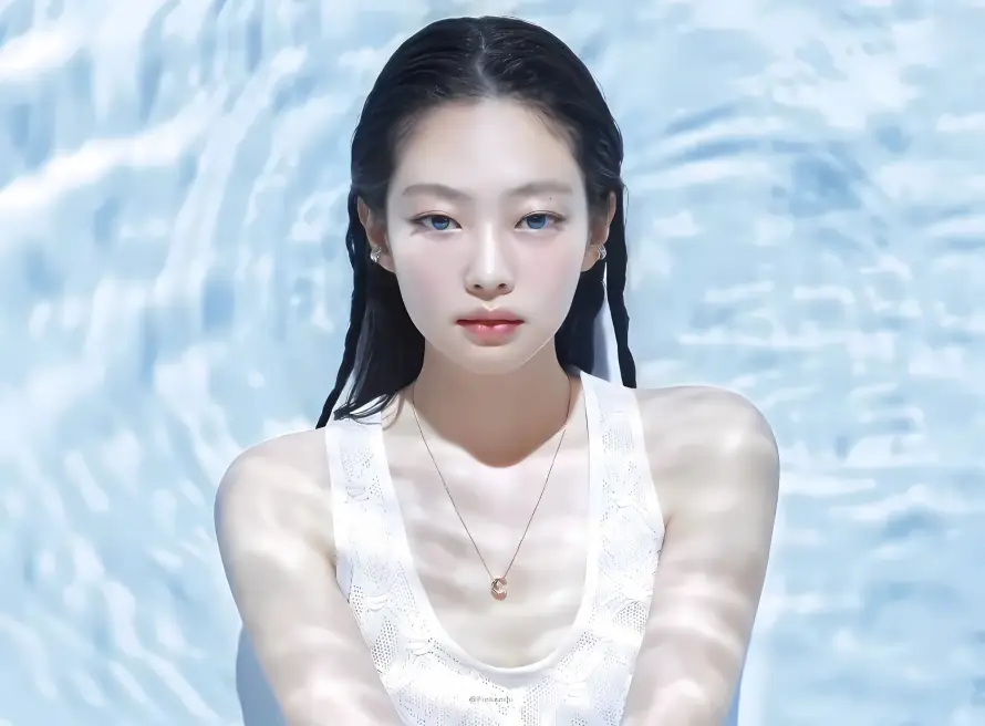 2k水中壁纸-金珍妮 - 湿发-白色背心壁纸分享「哲风壁纸」