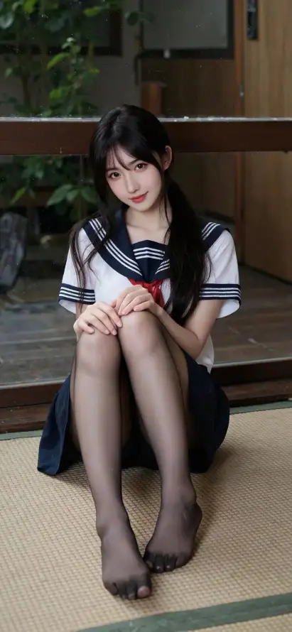 4k日系壁纸 - 黑丝 - 水手服 - jk制服「哲风壁纸」