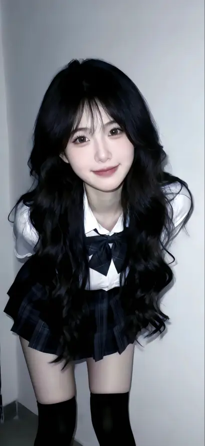 4k短裙壁纸 - 美女 - 白衬衫 - 过膝袜「哲风壁纸」