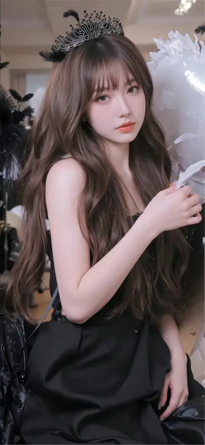 4k长发壁纸 - 暗黑风格 - 真人美女 - 精致妆容「哲风壁纸」