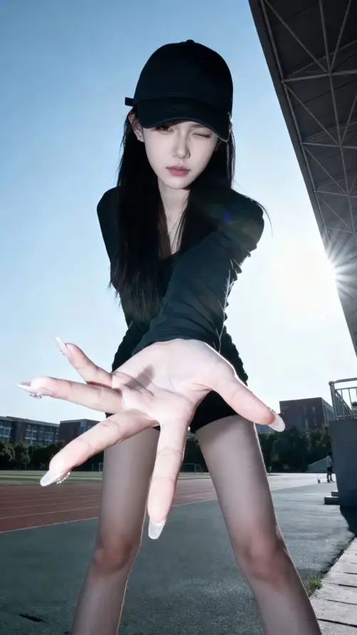 4k户外壁纸 - 黑帽 - 黑衣 - 运动场「哲风壁纸」