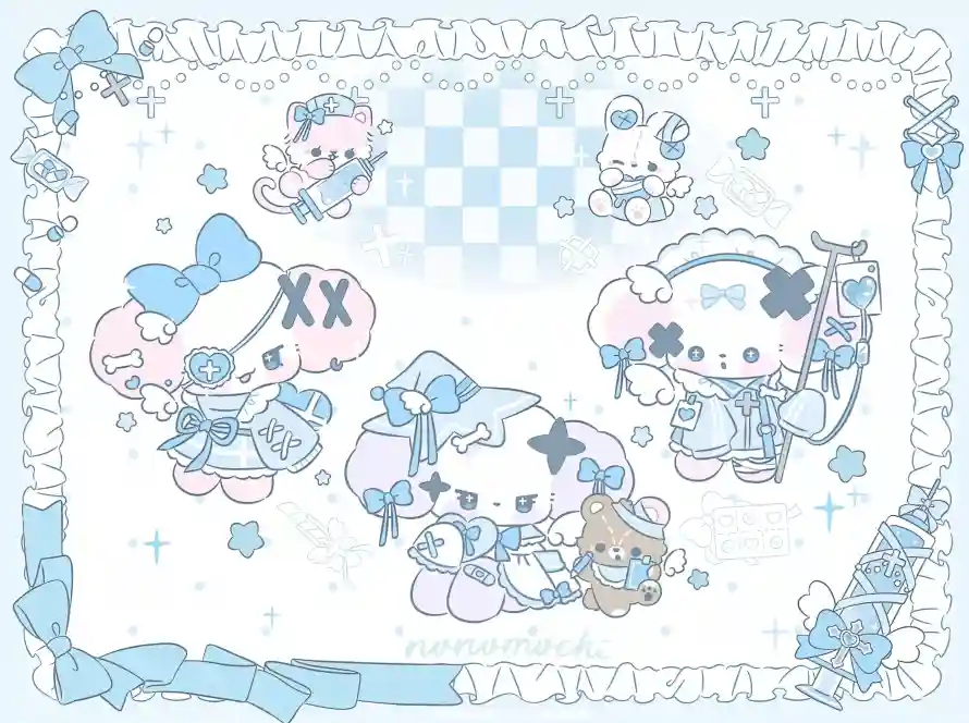 4k可爱壁纸 - 格子 - 蓝色 - 二次元「哲风壁纸」 4k可爱壁纸 - 格子 - 蓝色 - 二次元「哲风壁纸」