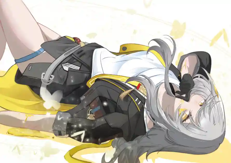 4k躺姿壁纸 - 银发 - 二次元 - 机械风「哲风壁纸」