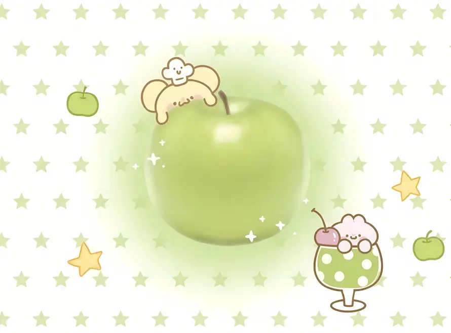 4k星星壁纸 - 清新 - 青苹果 - 小萌物「哲风壁纸」