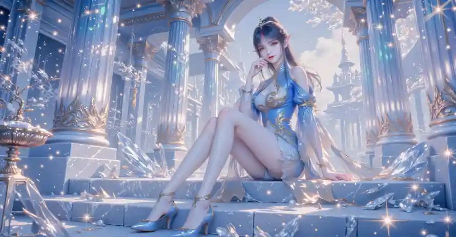 4k古风壁纸 - 宫殿 - 蓝裙 - 凤清儿「哲风壁纸」 4k古风壁纸 - 宫殿 - 蓝裙 - 凤清儿「哲风壁纸」