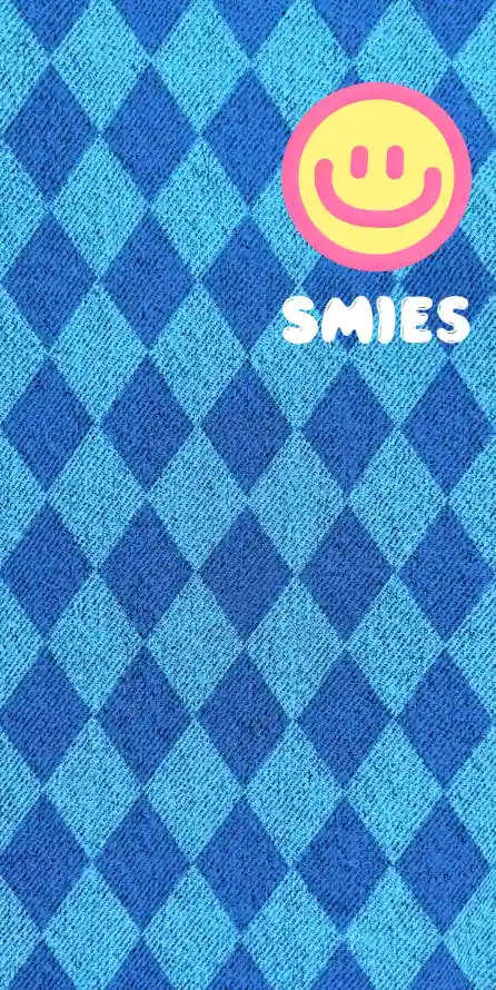 4k格纹壁纸 - 笑脸 - 粉色 - 蓝色「哲风壁纸」