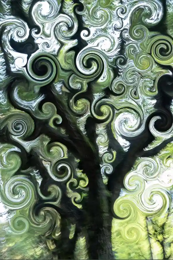 4k抽象壁纸 - 树 - 树枝 - 漩涡「哲风壁纸」