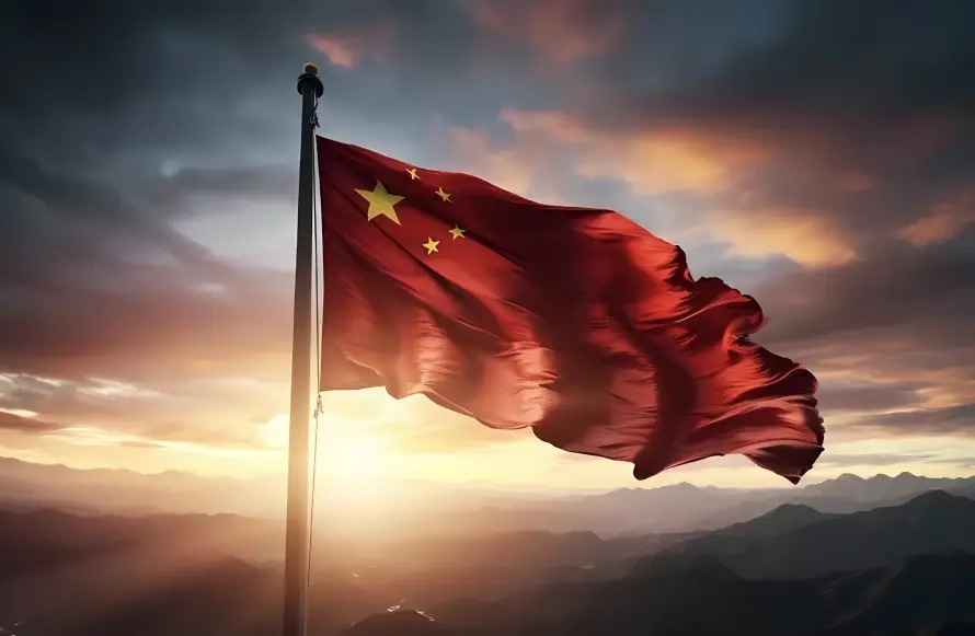 2k中国壁纸-五星红旗和日出-壁纸推荐「哲风壁纸」