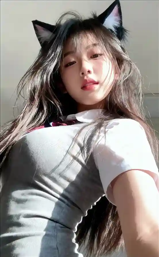 4k可爱壁纸 - 女友 - 猫耳 - 自拍「哲风壁纸」