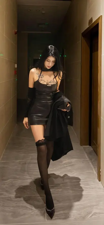 4k走廊壁纸 - 黑丝 - 性感 - 兔耳「哲风壁纸」