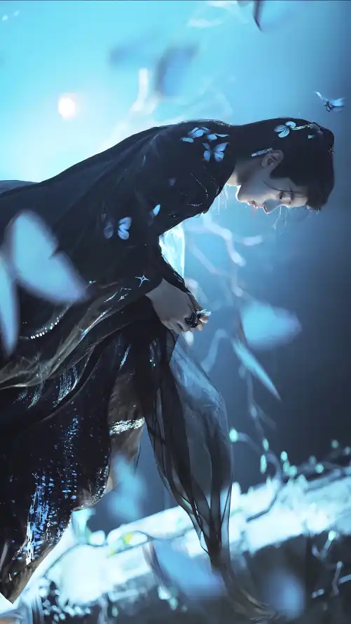 4k古风壁纸 - 玄幻 - 飘逸 - 黑衣「哲风壁纸」