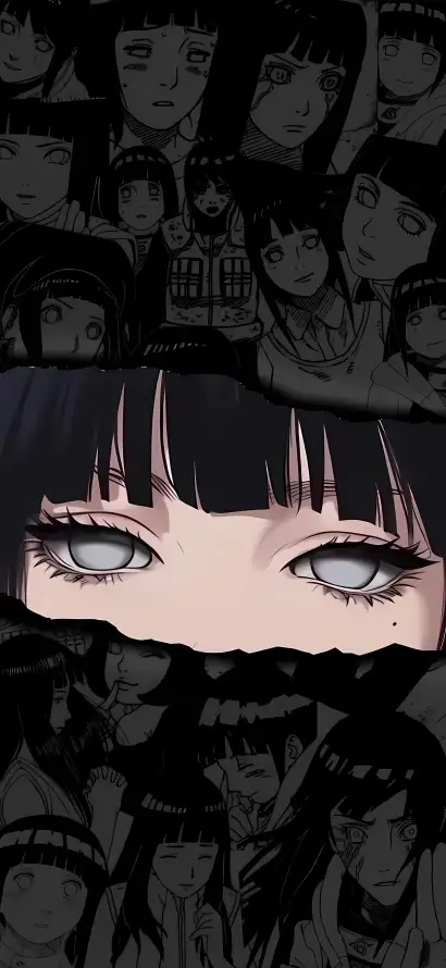 4k动漫角色壁纸 - 日向雏田 - 火影忍者 - 眼睛特写「哲风壁纸」