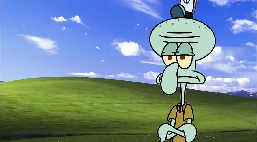 4k清新壁纸 - 经典 - 章鱼哥 - 海绵宝宝「哲风壁纸」