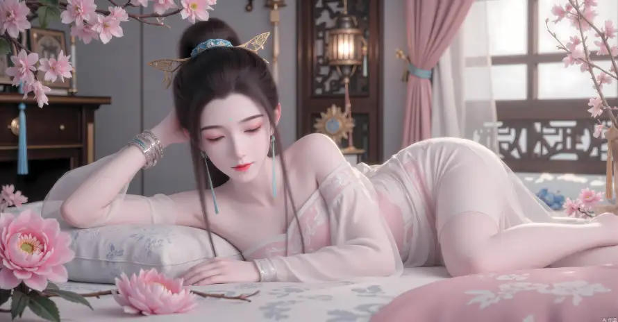 4k卧姿壁纸 - 古装 - 古风 - 纱衣「哲风壁纸」 4k卧姿壁纸 - 古装 - 古风 - 纱衣「哲风壁纸」