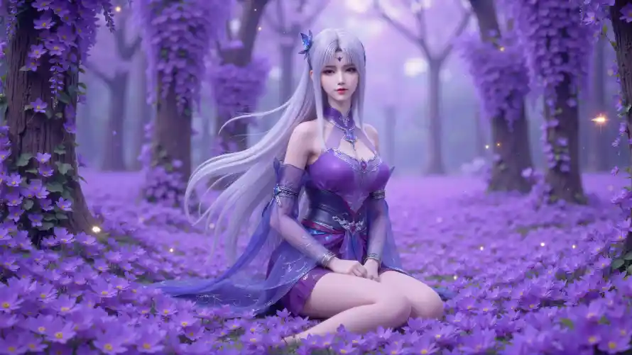 4k梦幻壁纸 - 花海 - 长发 - 小医仙「哲风壁纸」 4k梦幻壁纸 - 花海 - 长发 - 小医仙「哲风壁纸」